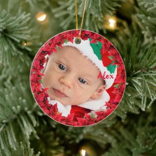 Kind/Baby Foto Weihnachten Keramik Ornament (Baum)