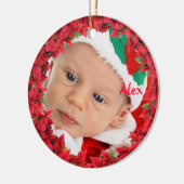 Kind/Baby Foto Weihnachten Keramik Ornament (Links)