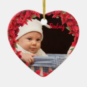 Kind/Baby Foto Weihnachten Keramik Ornament (Vorne)