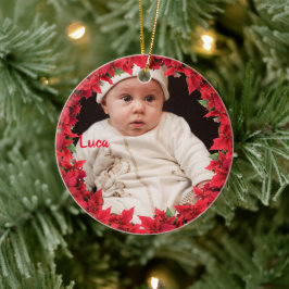 Kind/Baby Foto Weihnachten Keramik Ornament