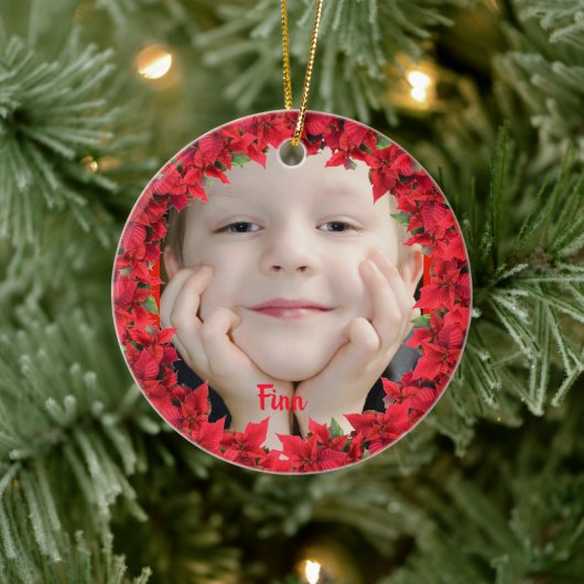 Kind/Baby Foto Weihnachten Keramik Ornament (Baum)