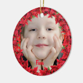 Kind/Baby Foto Weihnachten Keramik Ornament (Links)