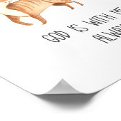Kind Bibel Verse Gott ist immer mit mir Poster (Ecke)