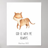 Kind Bibel Verse Gott ist immer mit mir Poster (Vorne)
