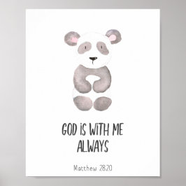 Kind Bibel Verse Gott ist immer mit mir Poster