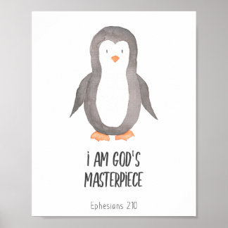 Kind Bible Verse Ich bin Götter Meisterwerk Poster