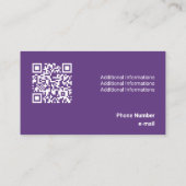 Kind Blue Tone Flat Shapes Qr-Code Visitenkarte (Rückseite)