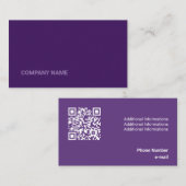 Kind Blue Tone Flat Shapes Qr-Code Visitenkarte (Vorne/Hinten)
