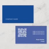 Kind Blue Tone Flat Shapes Qr-Code Visitenkarte (Vorne/Hinten)