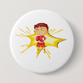 Kind-Boxer in roten Handschuhen und Shorts Button (Vorderseite)