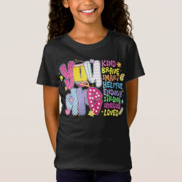 "KIND BRAVE STRONG LOVED" Affirmation T-Shirt