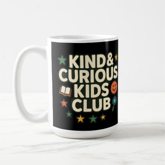 Kind & Curious Kids Club Positive Growth Mindset Kaffeetasse (Links)
