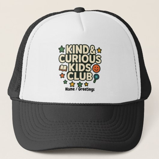 Kind & Curious Kids Club Positive Growth Mindset Truckerkappe (Vorderseite)