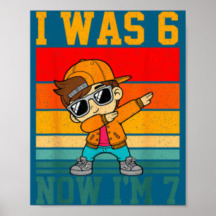 Kind Dabbing 7. Geburtstag 6 7 Poster