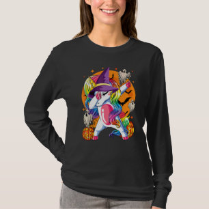 Kind Dabbing Einhorn Halloween Grusel Saison Kinde T-Shirt