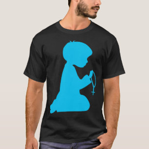 Kind, das den Heiligen Rosenkranz betet Katholisch T-Shirt