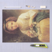 Kind, das eine Krone durch W.A. Bouguereau flicht Seidenpapier (Handwerk)