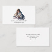 Kind, das einen Autor eines Buches liest Visitenkarte (Vorne/Hinten)