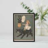 Kind, das einen Bären reitet Postkarte (Stehend Vorderseite)