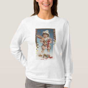 Kind, das Feuerwerke und Rockets hält T-Shirt