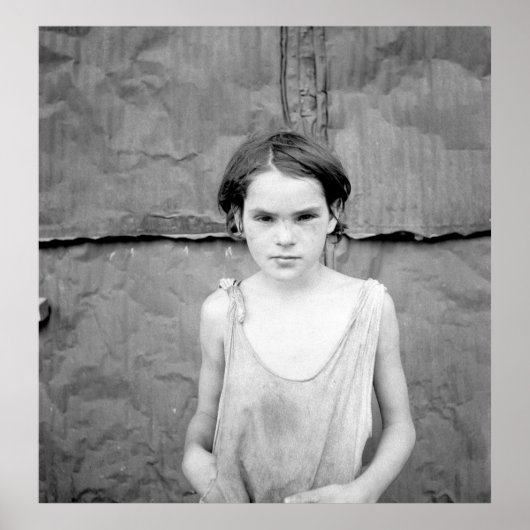 Kind, das in der Shacktown von Oklahoma City lebt  Poster (Vorne)