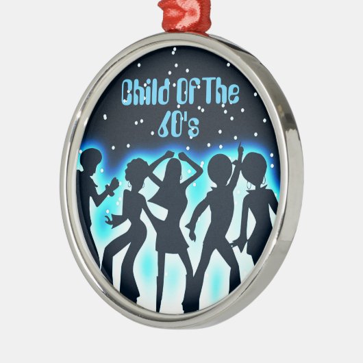 Kind der 60er Jahre Aquamarin Ornament Aus Metall (Links)