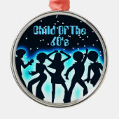 Kind der 60er Jahre Aquamarin Ornament Aus Metall (Vorne)