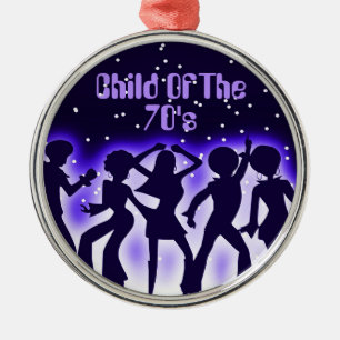 Kind der 70er Purpur Ornament Aus Metall