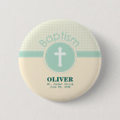 Kind der Taufe Gottes, neutrales Grün des Geschlec Button (Vorderseite)