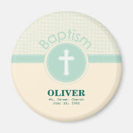 Kind der Taufe Gottes, neutrales Grün des Geschlec Magnet