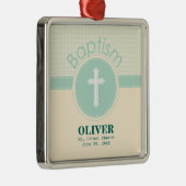 Kind der Taufe Gottes, neutrales Grün des Geschlec Silbernes Ornament (Rechts)