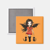 Kind des Niedlichen Vampirmagazins Halloween Magnet (Vorderseite/Rückseite)