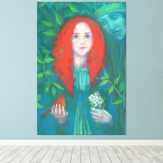 Kind des Waldes Leinwanddruck (Insitu (Holzboden))