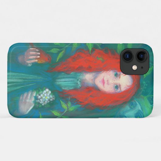 Kind des Waldes, rot-haariges Mädchen, grüne Farbt Case-Mate iPhone Hülle (Rückseite (Horizontal))