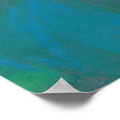 Kind des Waldes, rötlich, Mädchen, grüne Schattier Poster (Ecke)