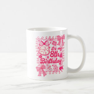 Kind Es ist mein 8. Geburtstag Coquette Ästhetik 8 Kaffeetasse
