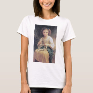 Kind flechtet eine Krone, Bouguereau T-Shirt