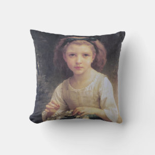 Kind flicht eine Krone, Bouguereau Kissen