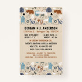 Kind Foto ID Niedliche Notartiere Kinder Ausweis (Rückseite)