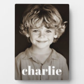 Kind Foto individuelle Name Text Fotoplatte (Vorderseite)