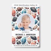 Kind-Foto-Notrufnummer Kinder-Identifikation Ausweis (Front)