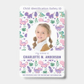 Kind-Foto-Notrufnummer Niedliche Kinder-Identifika Ausweis (Vorderseite)