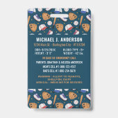 Kind-Foto-Notrufnummer Sport-Kinder-Identifikation Ausweis (Back)