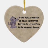 Kind-Freies Hündchen Keramikornament (Vorne)