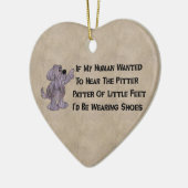 Kind-Freies Hündchen Keramikornament (Links)