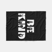 Kind-Gebärdensprache Fleecedecke (Vorderseite (Horizontal))