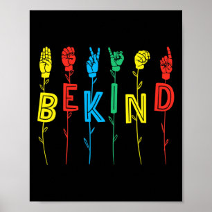 Kind-Gebärdensprache Handautismus Sensibilisierung Poster