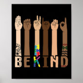 Kind-Gebärdensprache-Handgesprächslehrer interpret Poster (Vorne)