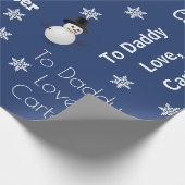 Kind Geschenke Personalisierte Weihnachten Blau Geschenkpapier (Ecke)