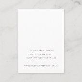 Kind Gezeichnet Rosa-Blume mit Nekklammer Visitenkarte (Rückseite)